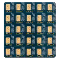 Złota sztabka Pamp 25 x 1g Multicard awers
