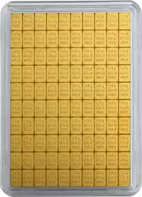 Złota sztabka Valcambi 100 x 1g Combibar