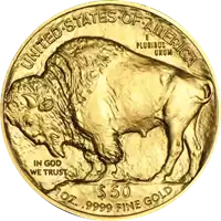 Złoty Amerykański Bizon 1 uncja 2024 złota moneta rewers