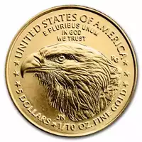 Złoty Amerykański Orzeł 1/10 uncji 2024 złota moneta rewers