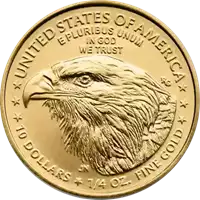 Złoty Amerykański Orzeł 1/4 uncji 2024 złota moneta rewers