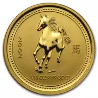 Australijski Lunar – Rok Konia 2002 1/10 uncji - złota moneta