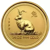 Australijski Lunar – Rok Królika 1999 1/4 uncji - złota moneta