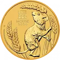 Australijski Lunar - Rok Myszy 2020 2 uncje - złota moneta