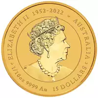 Złoty Australijski Lunar – Rok Smoka 2024 1/10 uncji złota moneta awers