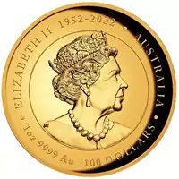 Złoty Australijski Lunar – Rok Smoka 2024 1 uncja Proof złota moneta awers