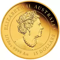 Złoty Australijski Lunar – Rok Tygrysa 2022 1/10 uncji Proof złota moneta awers