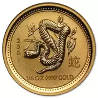 Australijski Lunar – Rok Węża 2001 1/4 uncji - złota moneta