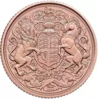Złoty Brytyjski Suweren 2022 Memoriał Królowej Elżbiety II złota moneta rewers