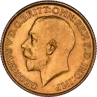 Złoty Brytyjski Suweren – Król Jerzy V - złota moneta