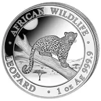 African Wildlife: Leopard 1 uncja 2021 - srebrna moneta