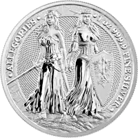 Allegories: Polonia & Germania 1 uncja 2022 - srebrna moneta