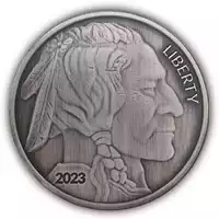Amerykański Bizon 1 uncja 2023 Antique - srebrna moneta