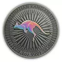 Australijski Kangur 1 uncja 2020 Antique Hologram - srebrna moneta
