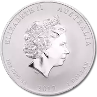 Australijski Lunar: Rok Koguta 2017 1 uncja - srebrna moneta