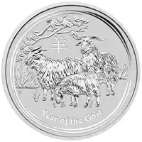 Australijski Lunar: Rok Kozy 2015 2 uncji - srebrna moneta