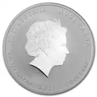 Australijski Lunar: Rok Królika 2011 2 uncji - srebrna moneta
