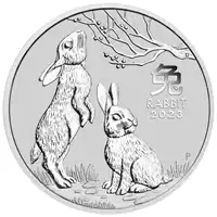 Australijski Lunar: Rok Królika 2023 1 kilogram - srebrna moneta