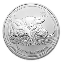 Australijski Lunar: Rok Myszy 2008 1 uncja - srebrna moneta