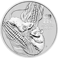 Australijski Lunar: Rok Myszy 2020 1 uncja - srebrna moneta
