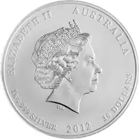 Australijski Lunar: Rok Smoka 2012 1 kilogram - srebrna moneta