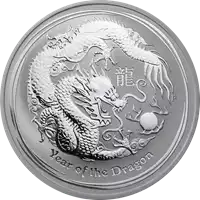 Australijski Lunar: Rok Smoka 2012 1 uncja - srebrna moneta