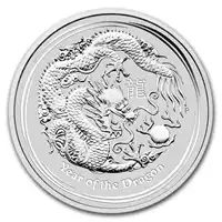 Australijski Lunar: Rok Smoka 2012 2 uncje - srebrna moneta