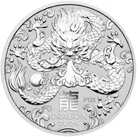Australijski Lunar: Rok Smoka 2024 1 kilogram - srebrna moneta