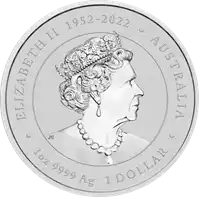 Australijski Lunar: Rok Smoka 2024 1 uncja kolorowana - srebrna moneta