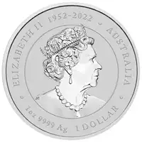 Australijski Lunar: Rok Smoka 2024 1 uncja Niebieski Smok kolorowana - srebrna moneta