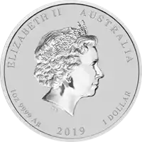 Australijski Lunar: Rok Świni 2019 1 uncja - srebrna moneta