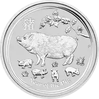 Australijski Lunar: Rok Świni 2019 1 uncja - srebrna moneta