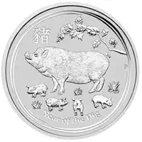 Australijski Lunar: Rok Świni 2019 2 uncje - srebrna moneta