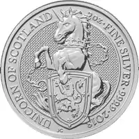 Bestie Królowej 2018: Szkocki Jednorożec 2 uncje - srebrna moneta