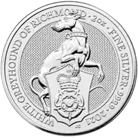 Bestie Królowej 2021: Biały Chart z Richmond 2 uncje - srebrna moneta
