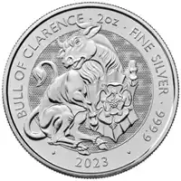 Bestie Tudorów: Czarny Byk z Clarence 2 uncje 2023 - srebrna moneta
