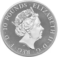 Bestie Tudorów: Lew Anglii 10 uncji 2022 - srebrna moneta