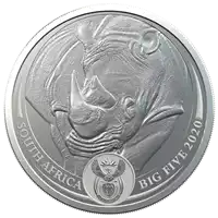 Big Five: Nosorożec 1 uncja 2020 - srebrna moneta