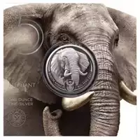 Big Five: Słoń 1 uncja 2021 - srebrna moneta