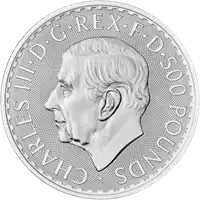 Britannia 1 kilogram 2023 Król Karol III - srebrna moneta
