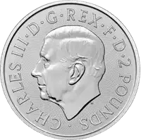 Britannia zestaw 100 x 1 uncja 2024 Król Karol III - srebrna moneta