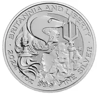 Britannia and Liberty 1 uncja 2024 - srebrna moneta