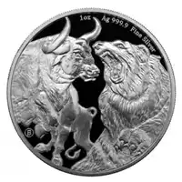 Byk i Niedźwiedź 1 uncja 2023 - srebrna moneta