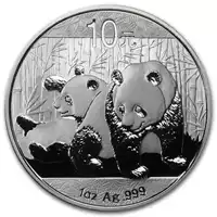 Chińska Panda 1 uncja 2010 - srebrna moneta