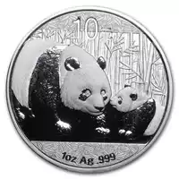 Chińska Panda 1 uncja 2011 - srebrna moneta