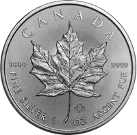 Kanadyjski Liść Klonowy 1 uncja 2022 - srebrna moneta