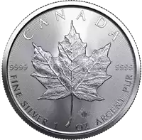Kanadyjski Liść Klonowy 1 uncja - srebrna moneta
