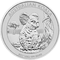 Koala 1 kilogram - srebrna moneta
