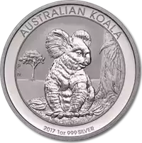 Koala 1 uncja 2017 - srebrna moneta