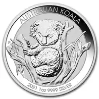 Koala 1 uncja 2021 - srebrna moneta